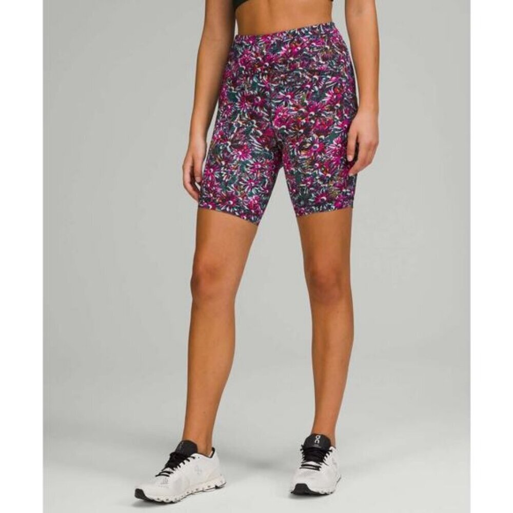 Lululemon Swift Speed High-Rise Short 8" In Floral Electric Multi Size 2